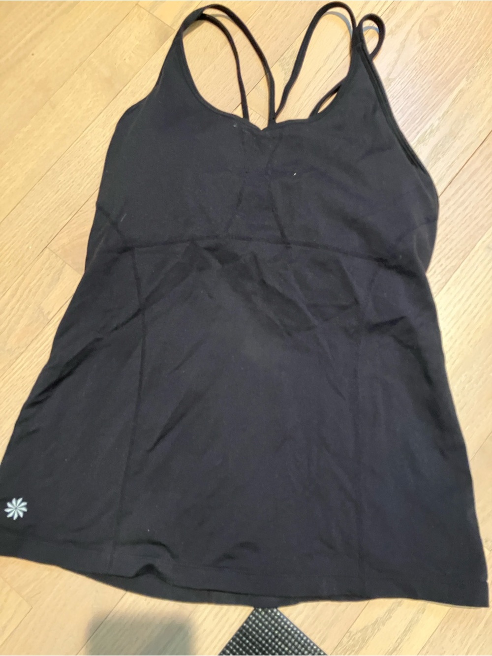 Athleta Black Double-Strap Tank Top